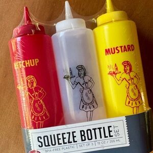 NEW Condiment Squeeze Bottles 12 oz Retro Diner